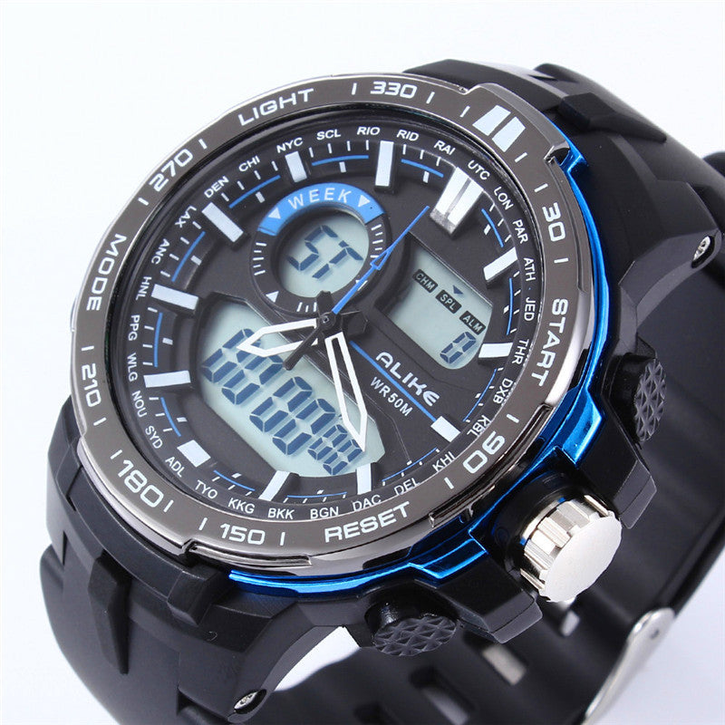 Men's Dual Movement Luminous Multifunction Sports Watch