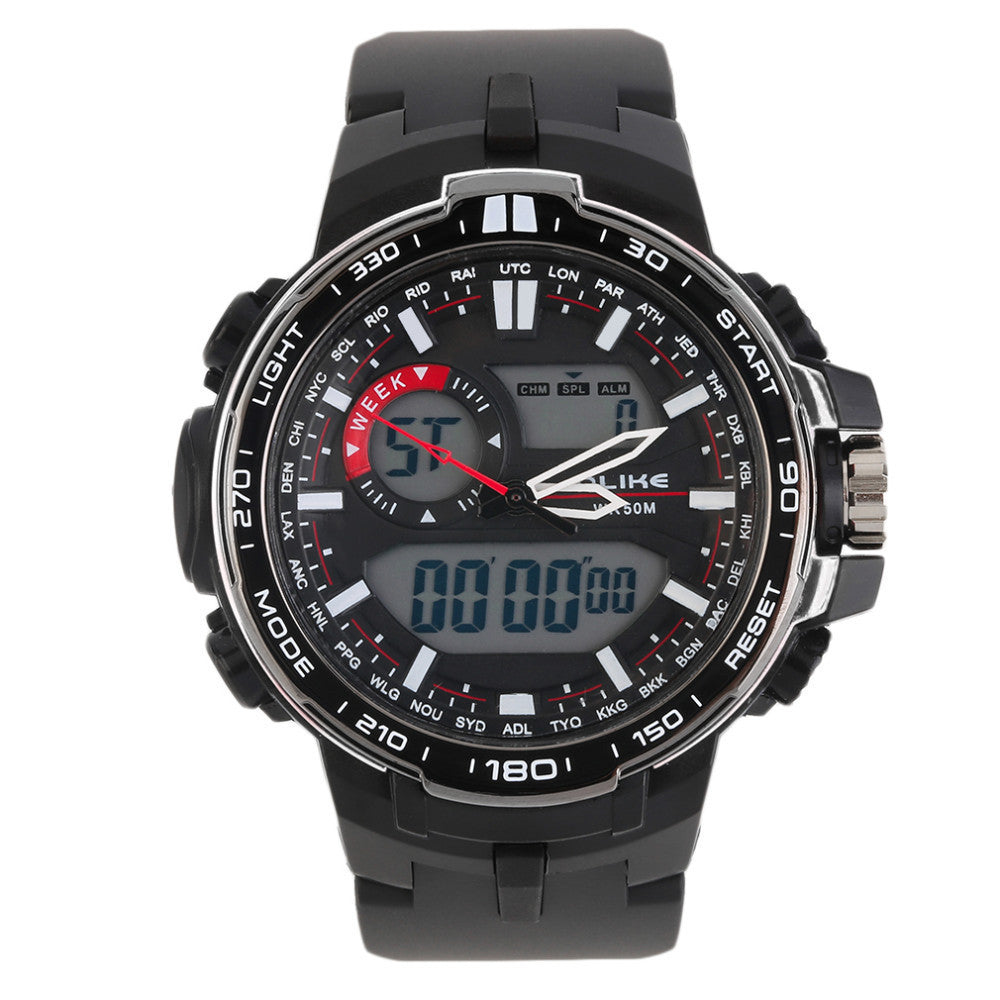 Men's Dual Movement Luminous Multifunction Sports Watch