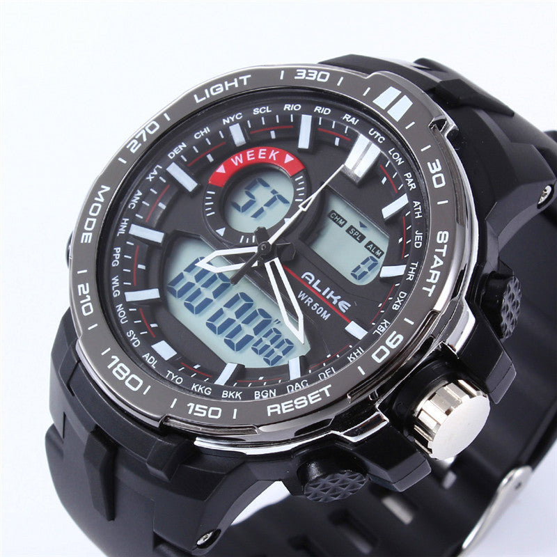 Men's Dual Movement Luminous Multifunction Sports Watch