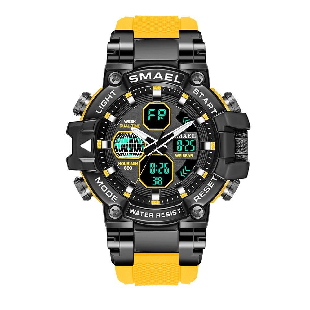 Brand Men's Sports Fashion Fitness Watch Dual