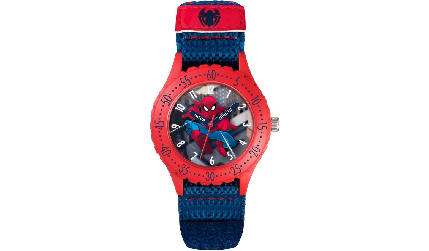 Marvel Kid's Spider-Man Blue Velcro Strap Watch