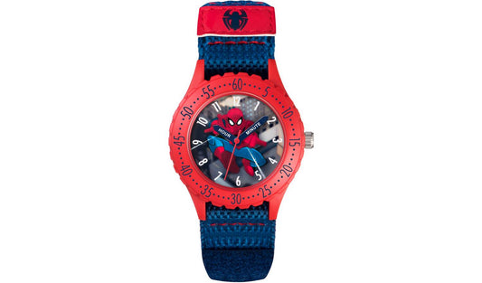 Marvel Kid's Spider-Man Blue Velcro Strap Watch