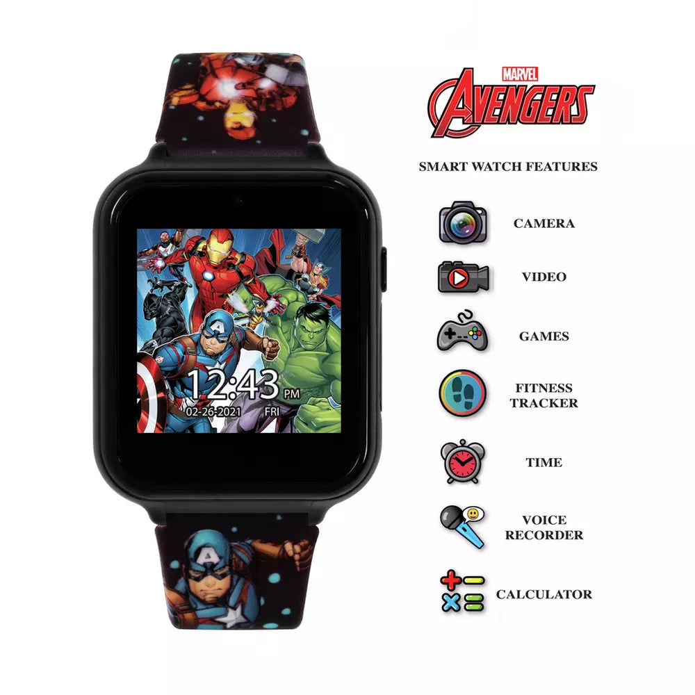 Disney Marvel Avenger Kids Multicolored Silicone Strap Watch