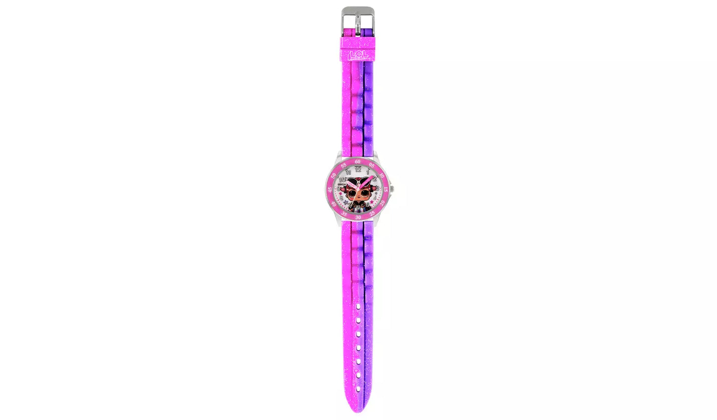 LOL Surprise Kid's Pink and Purple Silicone Strap Watch