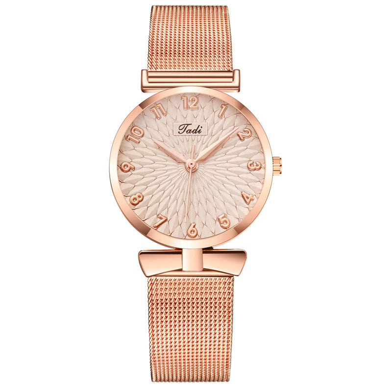 Personality Bowknot Fashion Digital Sunflower Watch Women